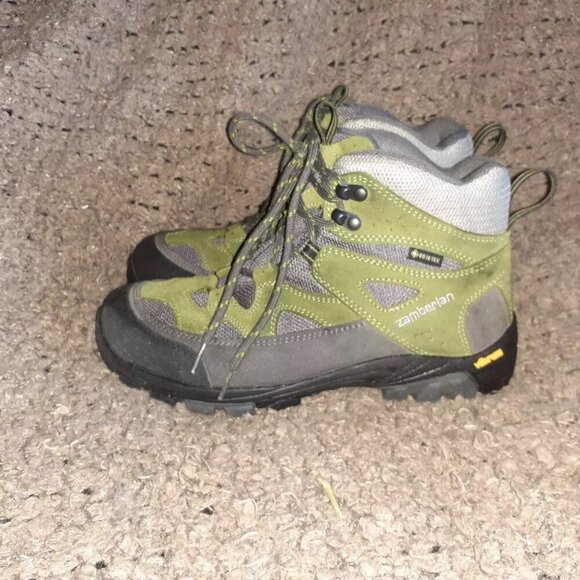 ZAMBERLAN-QUANTUM GTX-Green Suede/Leather-Hiking/Trail Boots-Sz 37-Near Mint - Picture 2 of 8